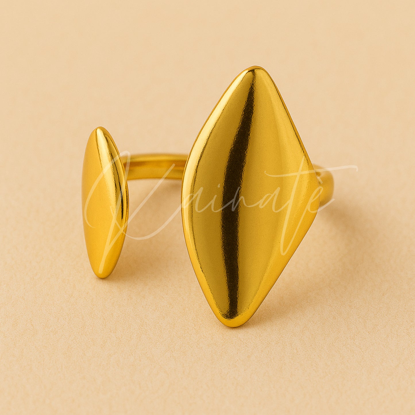 Eclipse Open Ring – 18K Gold-Plated Stainless Steel