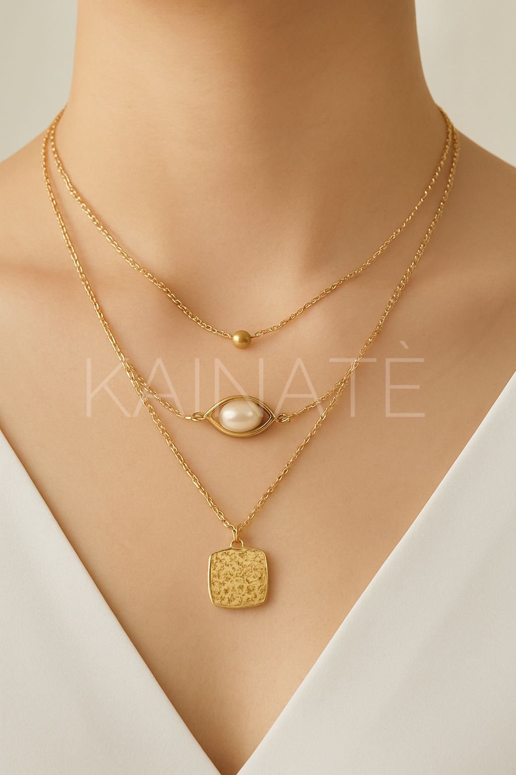 Stainless Steel- Triple Layered Necklace