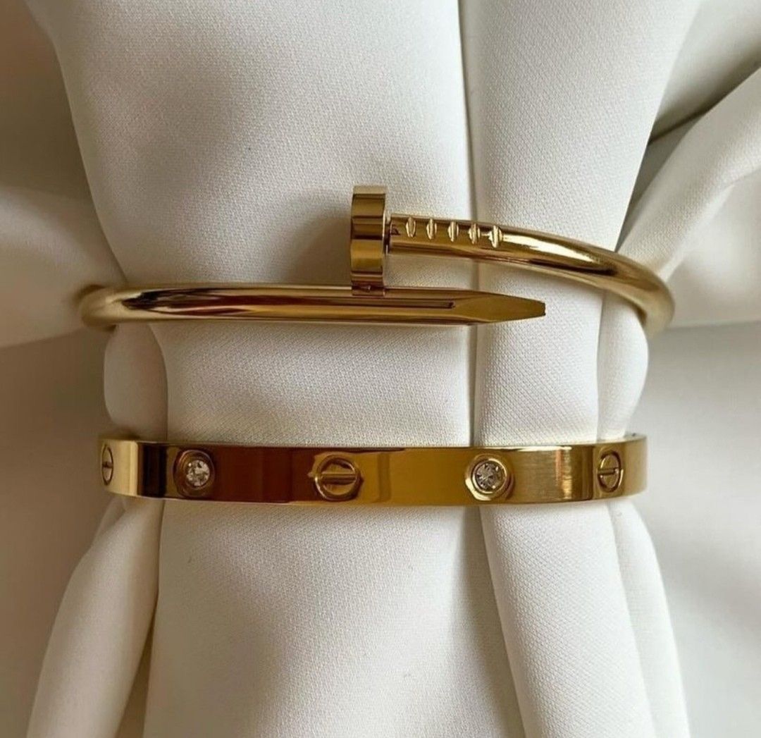 SS - 18K Gold Plated Handcuffs and Bracelets