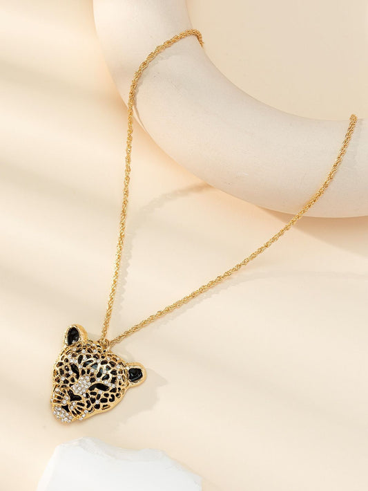 Vingtage Iced Leopard Pendant