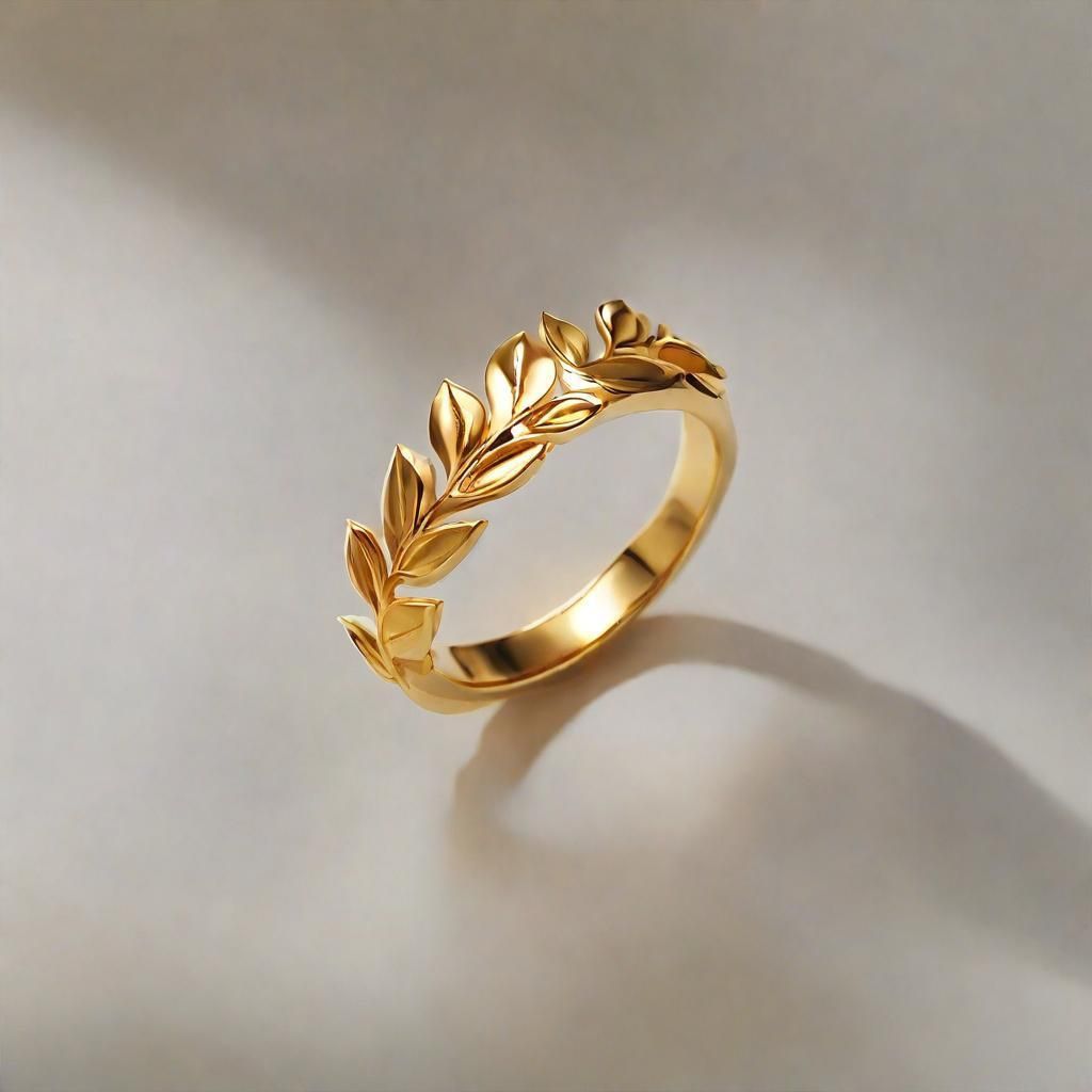 Leafy Adjustable Ring –  Design in 18K Gold Plated Stainless steel